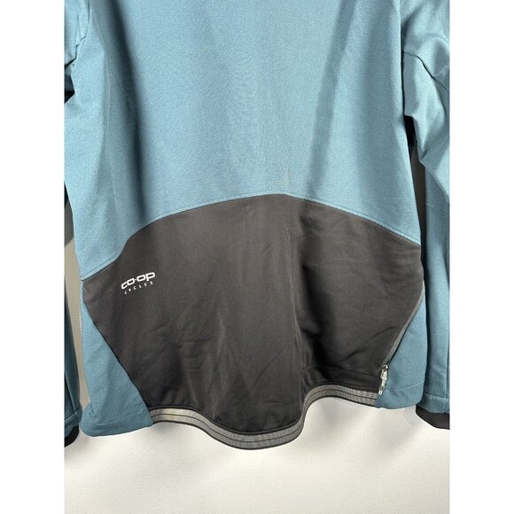 REI Co-op Women Soft Shell Cycling Jacket Large Long Sleeve Teal Blue Reflective - Picture 10 of 10